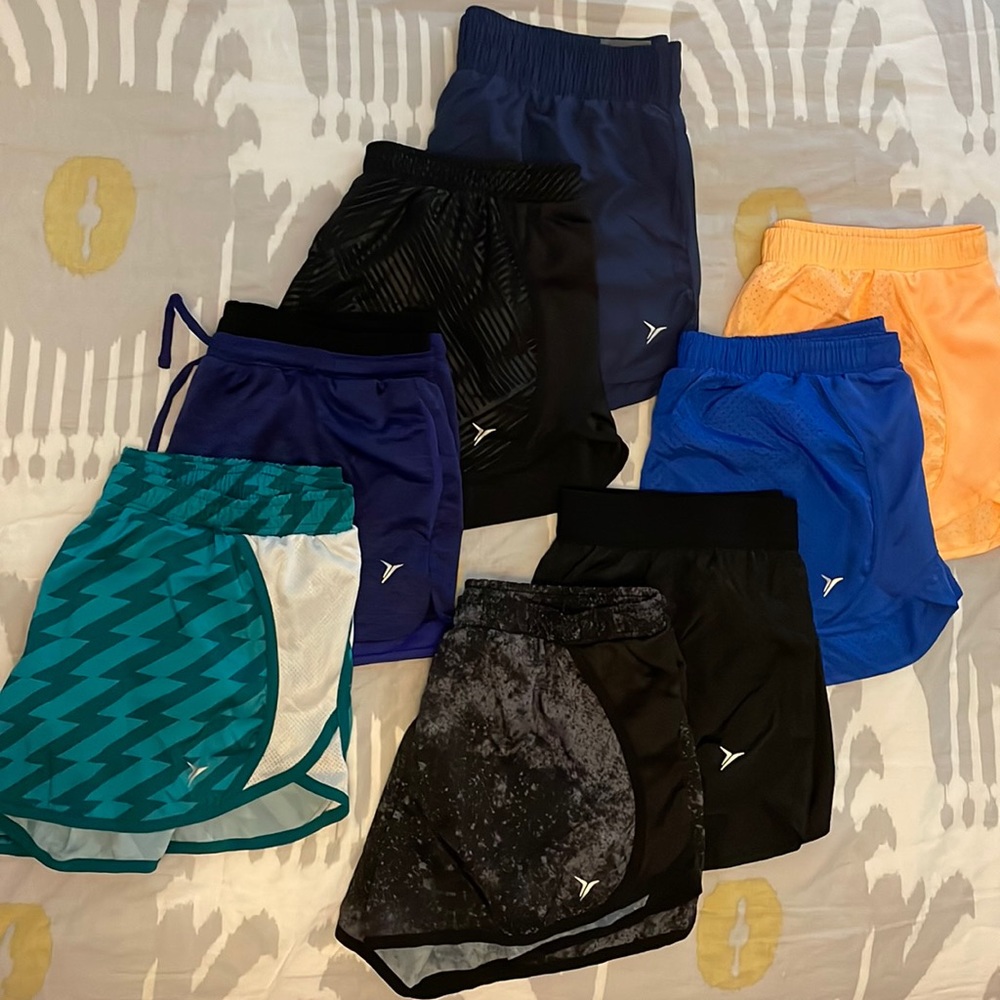 Old Navy active shorts, lot of 8, size medium